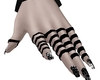 Gloves+Black White Nails