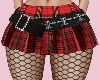 Plaid skirt red