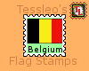 Belgian flag stamp