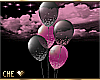 !C Pink & Black Balloons
