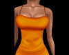 ♛ Orange Satin Dress