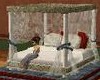 Elegant bed with poses