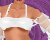 (V)White Ruffled Top