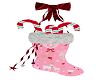 pink christmas stocking