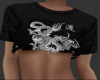 V-Day Dragon Top Blk/Wht