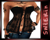 !E! Black Lace Corset