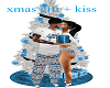xmas blue gift & kiss