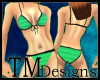 *TM*Green Striped bikini