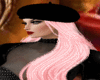 Rosé Hair + Black Hat
