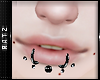 F| Black Lip Piercings