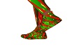 red & green stars shoes