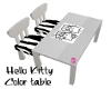 Hello kitty color table