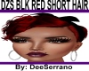 DZS BLK RED SHORT HAIR