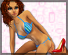 bikini blue stripes