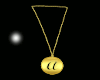 'a' gold medallion