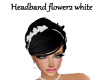 headband flower2 white