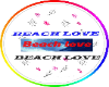 Beach love letrero