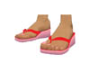 clbc pink/red flip flops