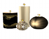 Golden assorted candles