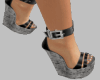 black cork wedges