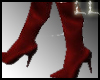 Dark Red Silk Boots