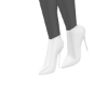White shorter boots