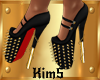 [KimS] Gold Black heels