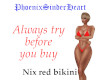Nix red bikini