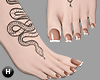 H | Feet & Snake Tattoo