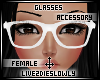 .L. White Geeky Glasses