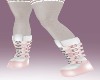 Kawaii pink grey boots