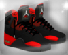 Red and black Jordan 4s