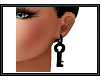 {G} Black Key Earrings