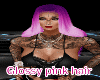 Glossy pink hair