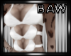 B! White Furry Bikini