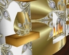 gold classy fireplace