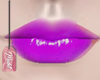 ♕ Latex Purple Lips