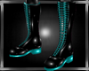 b teal duple boots M