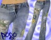 Jeans with aplication