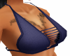 Blue Cutout Bikini Top
