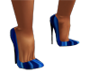 Blue Stripe Heels