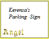 Kerensa,s parking sign