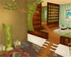 Lime and chocolate room