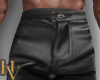 <Hv> Black Leather Pants