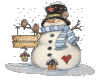 Animated Snowman Sign