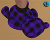 Purple Teddy Slippers M