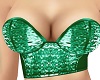 *Emerald Glitter Bustier