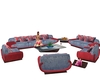 couch set pink n grey