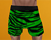 Green Tiger Stripe PJ Shorts (M)