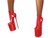 RED LATEX BOOTS